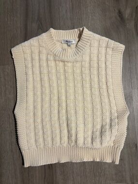 Madewell cream knit vest